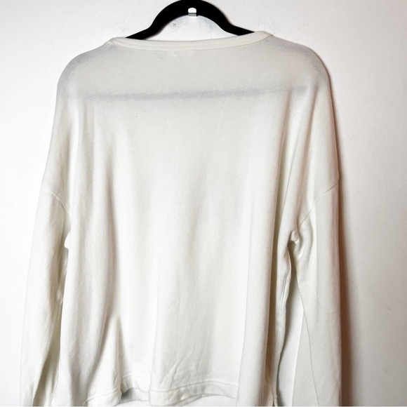 SZ L Gap Sequin Beige and Rose Gold Logo sweatshirt - Picture 4 of 6